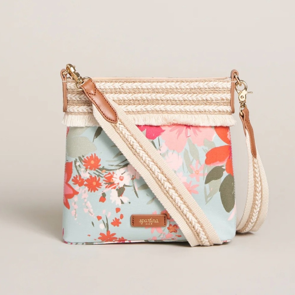 Spartina 449 Floral Crossbody Bag Light Blue
